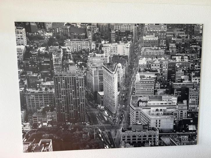 New York City Print - Flatiron Building, Huis en Inrichting, Woonaccessoires | Schilderijen, Tekeningen en Foto's, Zo goed als nieuw