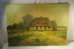 Mooi Geschilderd werk 'Hoeve in de Kempen' - gesigneerd, Antiek en Kunst, Ophalen of Verzenden