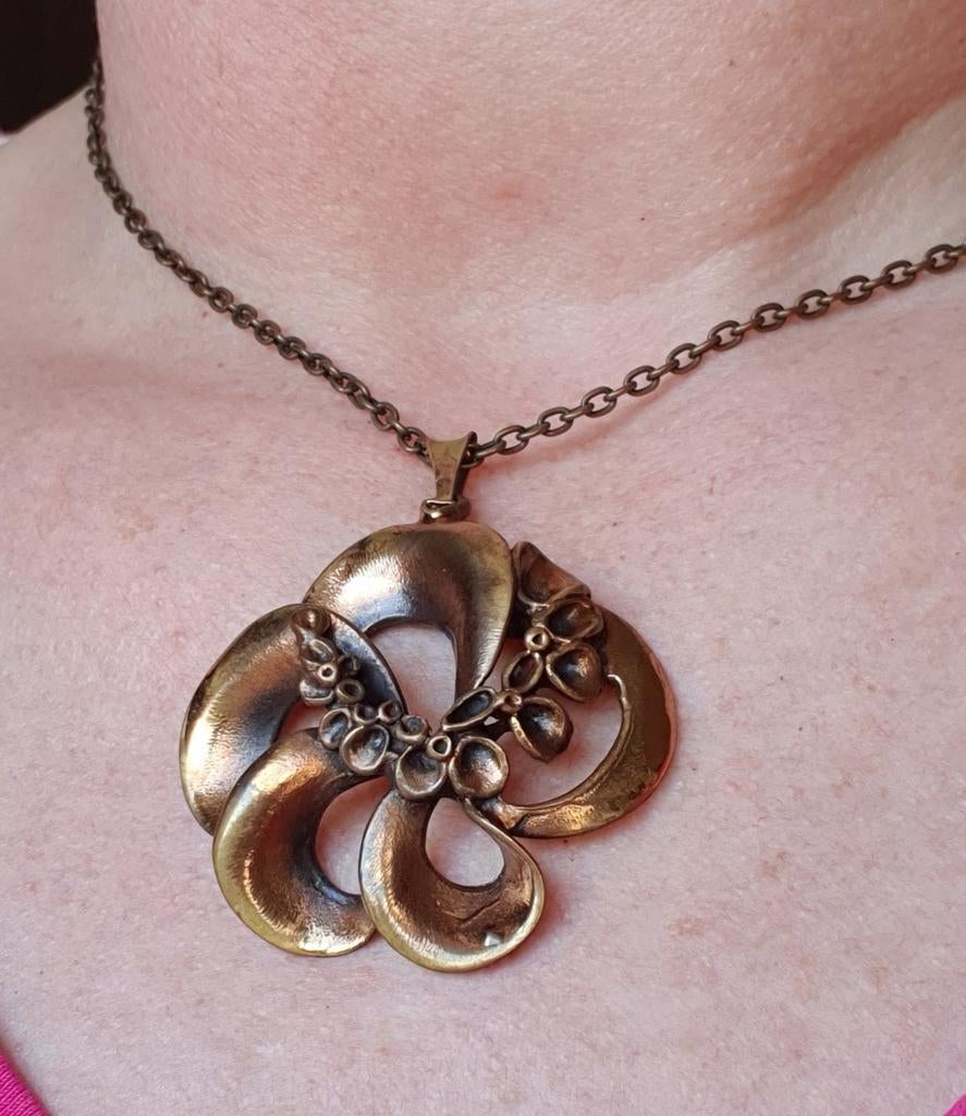 Hannu Ikonen Design Hanger aan Ketting, Overige materialen, Gebruikt, Bruin, Verzenden