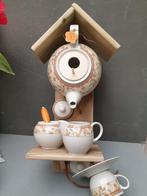 Koffietijd servies als theepot vogelhuisje met voederkopje, Ophalen of Verzenden, Nieuw