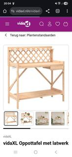 Oppottafel - Amper gebruikt, lichte verkleuring, Tuin en Terras, Ophalen, Zo goed als nieuw, Hout