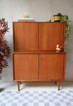 Highboard Heinrich Riestenpatt – Beukenhout met Teakfineer, Ophalen, Gebruikt, Onbekend, Riestenpatt