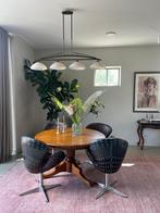 Vintage hanglamp met 4 glazen kappen art deco design, Ophalen, Zo goed als nieuw, Minder dan 50 cm