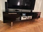 Hoogglans Zwart TV Meubel, Ophalen, Kunststof, Gebruikt, 100 tot 150 cm