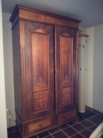 Antieke Willem de III Kersen Houten Kast met Inlegwerk, Antiek en Kunst, Antiek | Meubels | Kasten, Ophalen of Verzenden