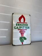 Erkend Gasfitter emaille bordje, Ophalen of Verzenden
