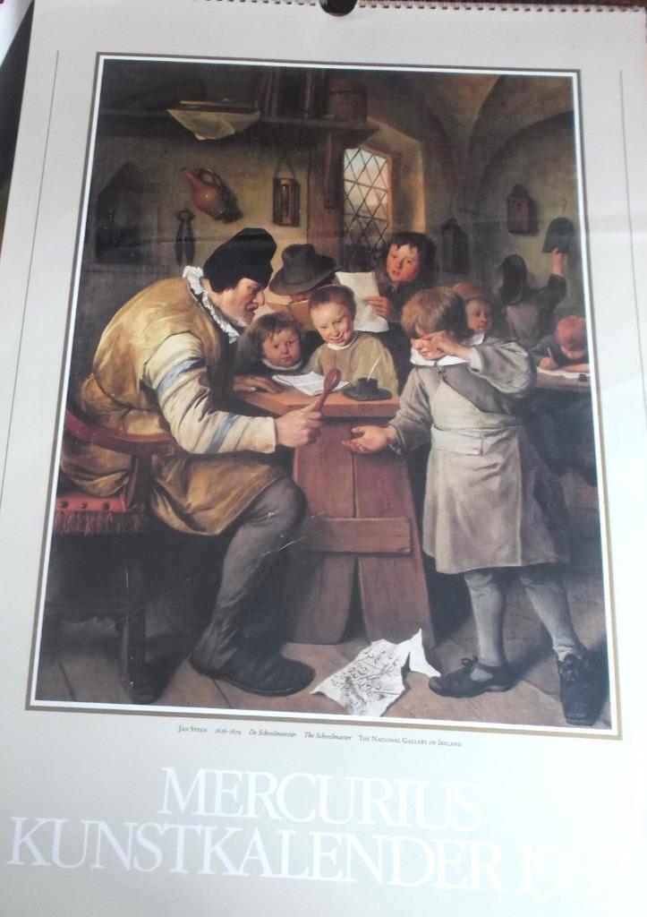 Mercurius kunstkalender 1987 en de Vaderlandse Kalender 1960, Diversen, Kalenders, Gebruikt, Maandkalender, Ophalen of Verzenden