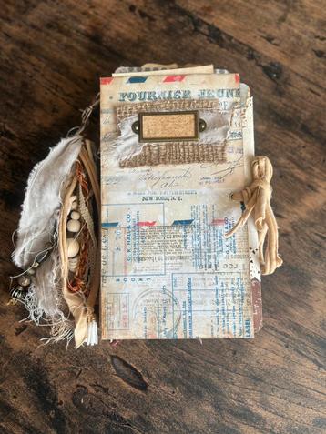 Enveloppe vintage handgemaakte junkjournal