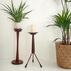 Deense teakhouten STANDAARD vintage Mid Century asbak, Ophalen of Verzenden, Gebruikt