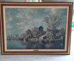 Schilderij met Hollands Landschap met lijst J.J. van Goyen, Ophalen
