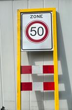 Verkeersbord 50 - Abraham & Sarah - Uniek!!, Ophalen, Gebruikt, Abraham of Sarah