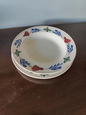 Boerenbont Servies - Boch - 2 Borden beschikbaar voor biedingen