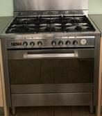 Pelgrim RVS 6 pits gasfornuis met elektrische oven, Witgoed en Apparatuur, Fornuizen, Ophalen, Gebruikt, 60 cm of meer, Gas