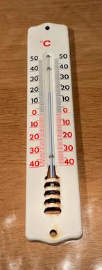 Vintage emaille thermometer binnen of buiten, Ophalen of Verzenden, Zo goed als nieuw, Binnenthermometer