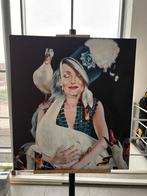 Schilderij van een vrouw met zwanen en een eend, Ophalen