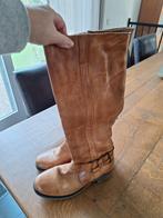 Cognackleurige hoge laarzen. Maat 38., Hoge laarzen, Zwart, Ophalen of Verzenden, Gedragen