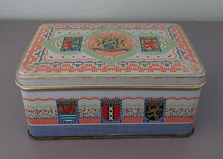 DE GRUYTER blik provincie vlaggen     VINTAGE, Verzamelen, Blikken, Gebruikt, Overige, Ophalen of Verzenden