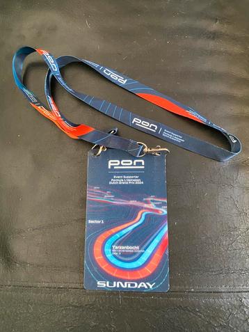 Formule 1 Dutch Grand Prix 2024. Keycord en kaart PON.  beschikbaar voor biedingen
