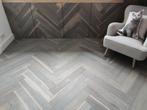 Eiken houten multiplank visgraat parket vloer, Nieuw, Grijs, 10 tot 25 m², Ophalen