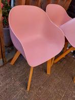 new York stoelen 4x roze en 4x zitting wit extra, Huis en Inrichting, Stoelen, Ophalen, Gebruikt, Wit, Vier