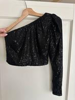 One shoulder pailletten top (M/L), Maat 38/40 (M), Zwart, Lvcilia, Ophalen of Verzenden