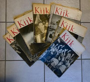 Stapel oude KIJK tijdschriften nr 1-29 oorlog maandblad beschikbaar voor biedingen
