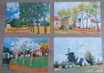 Toon Hermans, ansichtkaarten (4x), 1995, Verzamelen, Verzenden, 1980 tot heden, Ongelopen, Noord-Brabant