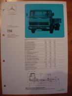 Mercedes 1114 Technische Specificatie folder 1984, Ophalen, Mercedes, Zo goed als nieuw, Mercedes-Benz
