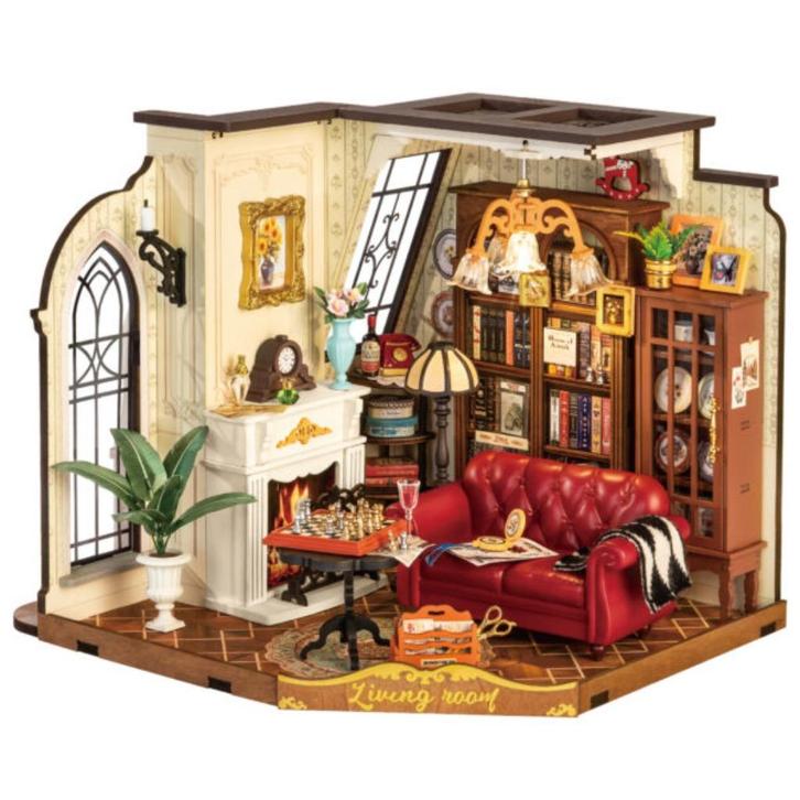 Catherine’s Living Room, DIY Miniatuurhuis, Hobby en Vrije tijd, Modelbouw | Overige, Nieuw, Groter dan 1:32, Verzenden