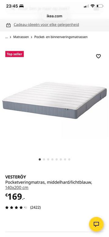 Ikea Brimnes Bedframe met opberglades, matras en topper! - afbeelding 3