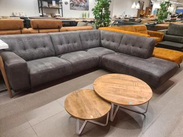 Nieuwe hoekbank antraciet suède leer 275x230cm €750 beschikbaar voor biedingen