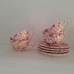 4x Bone China Kop en Schotel - Nieuwstaat, Ophalen of Verzenden, Zo goed als nieuw, Overige stijlen, Kop(pen) en/of Schotel(s)