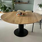 Eikenhouten eettafel, Ophalen, Rond, Zo goed als nieuw, Vijf personen of meer