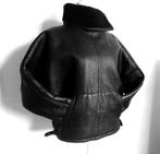 Japa vintage leren jas jack schapenvacht 80's couture, Maat 48/50 (M), Zwart, Ophalen of Verzenden, Japa