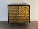 Houten kastje (zwart/goud), Huis en Inrichting, Ophalen, Met plank(en), Modern klassiek, 50 tot 100 cm