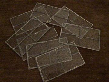 Gemoffeld glas-in-lood ruitjes (8) beschikbaar voor biedingen