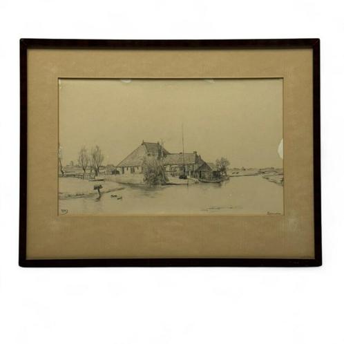 Ids Wiersma (1878-1965) - Poppenwier, Antiek en Kunst, Kunst | Tekeningen en Foto's, Ophalen of Verzenden