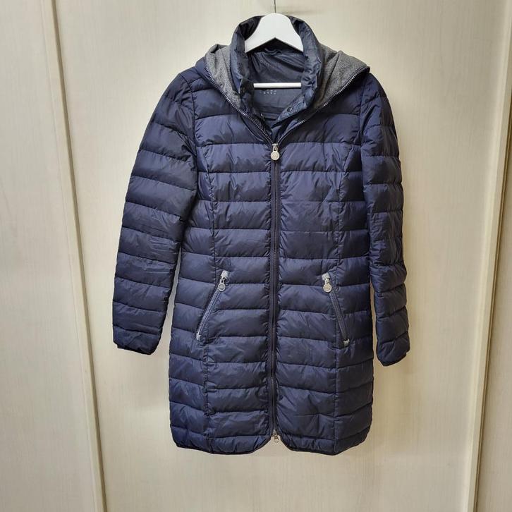 Donkerblauwe donsjas s.Oliver maat M, Kleding | Dames, Jassen | Winter, Maat 38/40 (M), Blauw, Ophalen of Verzenden