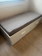 Brimnes bed ikea, Ophalen, 90 cm, Eenpersoons, Wit