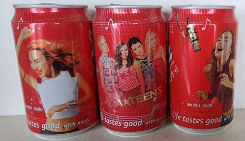 Coca-Cola Blikken Thailand 3 st. Life tastes good with music, Verzamelen, Merken en Reclamevoorwerpen, Gebruikt, Verpakking, Ophalen of Verzenden