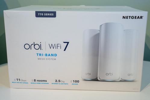 Netgear Orbi 770, 1 router en 2 satellieten - 3 totaal =snel, Computers en Software, Routers en Modems, Zo goed als nieuw, Router