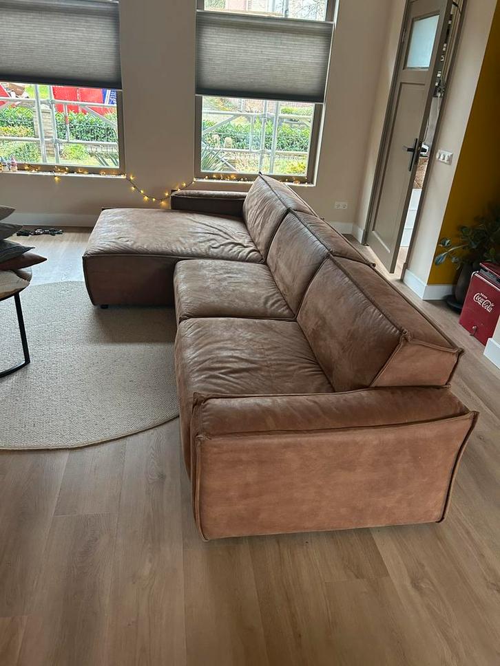 bank te koop, Huis en Inrichting, Banken | Complete zithoeken, Gebruikt, Leer, Ophalen