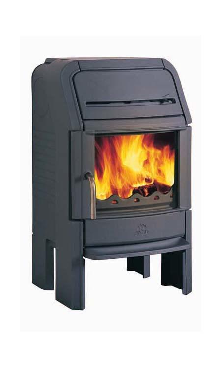 Jøtul F 220 Petite Houtkachel + Steigerhout Ombouw, Huis en Inrichting, Kachels, Gebruikt, Vrijstaand, Houtkachel, Hout, Ophalen