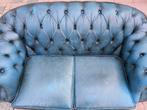 blauw/groene 2 pers. Chesterfield bank, Huis en Inrichting, Ophalen, Gebruikt, 150 tot 200 cm, Tweepersoons