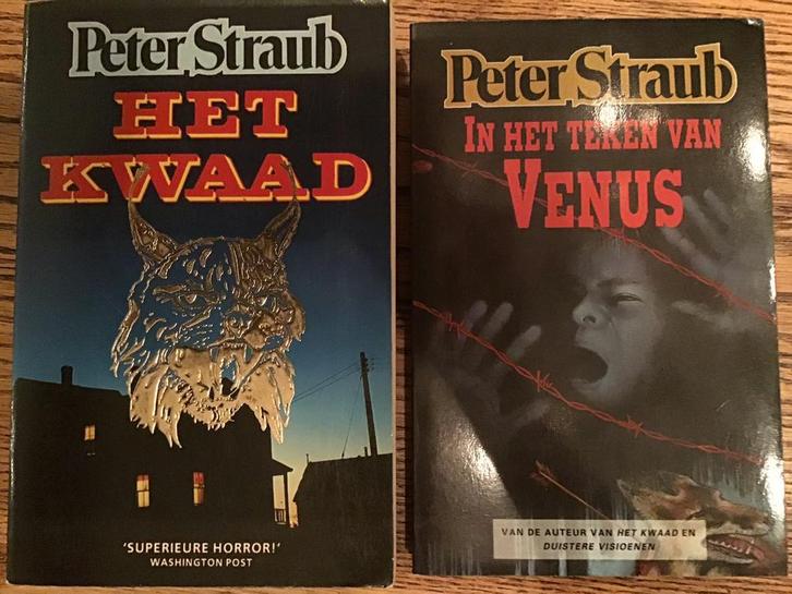 Peter Straub Thrillers: Het Kwaad & In het teken van Venus, Boeken, Thrillers, Zo goed als nieuw, Nederland, Ophalen of Verzenden