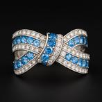 Saffier ring maat 19mm, Overige materialen, Gretannl@yahoo.com, Nieuw, Ophalen of Verzenden