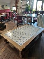 Gratis: Robuuste salontafel ingelegd met delfts blauw, Ophalen, Gebruikt, Klassiek, Eikenhout