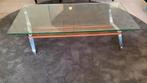 Vintage salontafel, Ophalen of Verzenden, Rechthoekig, Glas