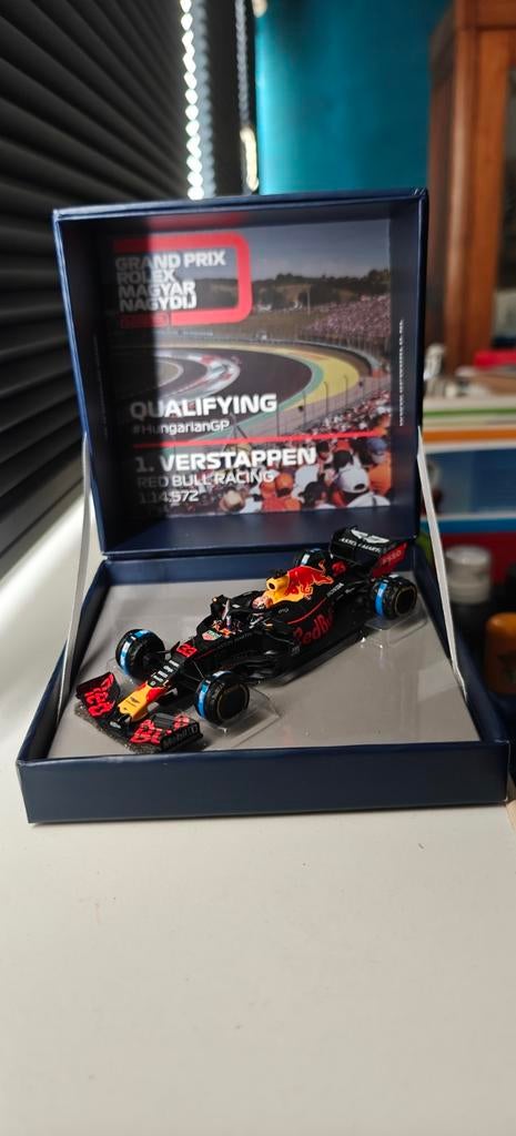 Max Verstappen Hongarije First pole 1:43 GPworld, Ophalen of Verzenden, Zo goed als nieuw, Formule 1