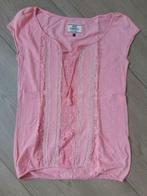 N15 Roze shirt met leuke details MISS AMERICA maat S, Ophalen of Verzenden, Roze, Zo goed als nieuw, Maat 36 (S)